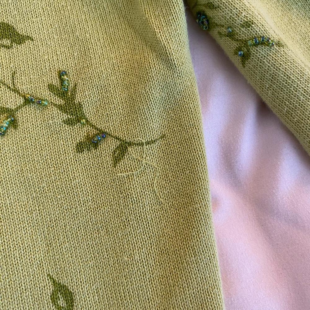Y2K Express beaded green cardigan - Picture 8 of 12